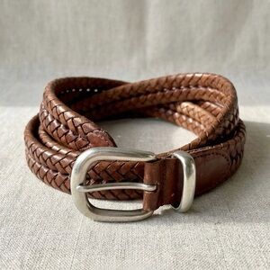 COACH VINTAGE 5922 Tan Braided Leather Woven Belt Size 40